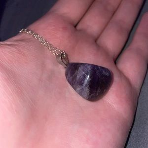 Purple crystal necklace